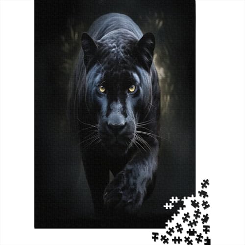 Schwarze Panther 1000 Teile, Impossible Woody Puzzle,Geschicklichkeitsspiel Für Die Ganze Familie, Erwachsenenpuzzle Ab 14 Jahren Puzzel 1000pcs (75x50cm) von MOBYAT
