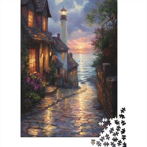 Sonnenuntergang am Hafen 1000 Stück Puzzles Für Erwachsene Teenager Stress Abbauen Familien-Puzzlespiel Mit Poster in 1000-teiliges Puzzle Lernspiel Spielzeug Geschenk Puzzel 1000pcs (75x50cm) von MOBYAT