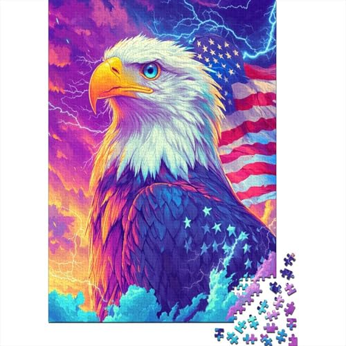 Woody Puzzle 1000 Teile – Puzzle Für Erwachsene – Adler 1000pcs (75x50cm) von MOBYAT