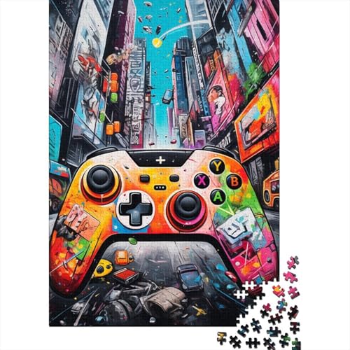 Woody Puzzle 1000 Teile – Puzzle Für Erwachsene – Graffiti Spiele 1000pcs (75x50cm) von MOBYAT