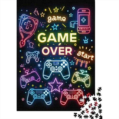 Woody Puzzle 1000 Teile – Puzzle Für Erwachsene – Neon Spiel Graffiti 1000pcs (75x50cm) von MOBYAT