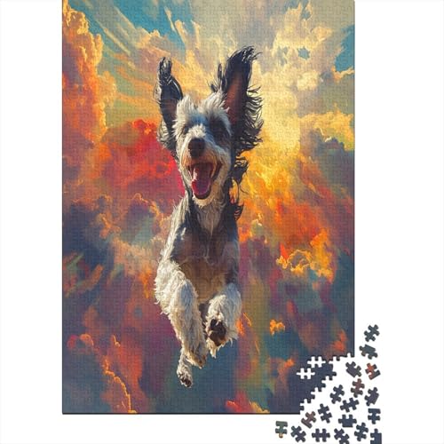 Yorkshire Terrier 1000 Stück Puzzles Für Erwachsene Teenager Stress Abbauen Familien-Puzzlespiel Mit Poster in 1000-teiliges Puzzle Lernspiel Spielzeug Geschenk Puzzel 1000pcs (75x50cm) von MOBYAT