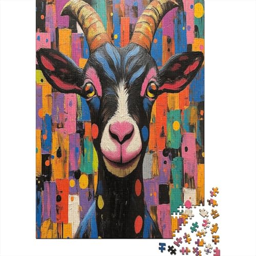 Ziege 1000 Teile, Impossible Woody Puzzle,Geschicklichkeitsspiel Für Die Ganze Familie, Erwachsenenpuzzle Ab 14 Jahren Puzzel 1000pcs (75x50cm) von MOBYAT