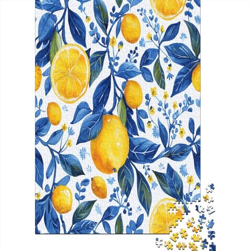 Zitronen und Orangen 1000 Stück Puzzles Für Erwachsene Teenager Stress Abbauen Familien-Puzzlespiel Mit Poster in 1000-teiliges Puzzle Lernspiel Spielzeug Geschenk Puzzel 1000pcs (75x50cm) von MOBYAT