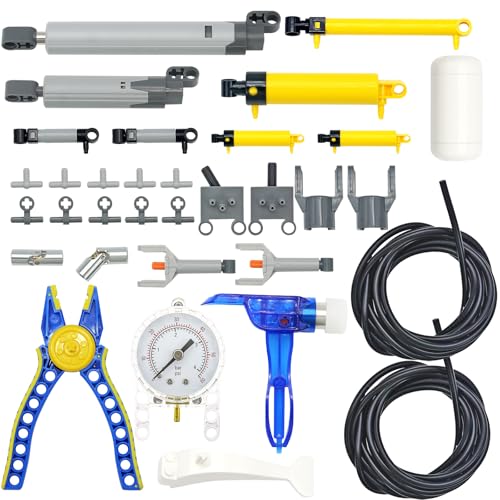 33pcs Pneumatik Kits, Kompatibel mit Lego Technic Pump, Pneumatikzylindern, von MOCBROPCS