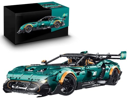 MOCSETS Technik Auto für Aston Martin Vulcan, Modellauto-Bausatz im Maßstab 1:8, Klemmbausteine Auto Modellbausatz aus 3794+ Teile (Mit Originalkarton) von MOCSETS