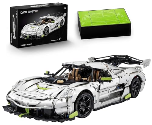 MOCSETS Technik Auto für Koenigseg Jesko Supersportwagen, Modellauto-Bausatz im Maßstab 1:8, MOC Klemmbausteine Auto Modellbausatz aus 4346+ Teile (Mit Originalkarton) von MOCSETS