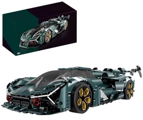 MOCSETS Technik Auto für Lambo Terzo Millennio, Modellauto-Bausatz im Maßstab 1:8, Klemmbausteine Auto Modellbausatz aus 3466+ Teile (Mit Originalkarton) von MOCSETS