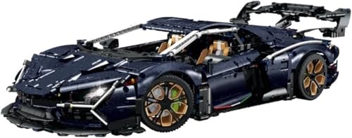 MOCSETS Technik Auto für Lamborghini Aventador SVJ, Modellauto-Bausatz im Maßstab 1:8, Klemmbausteine Auto Modellbausatz aus 3851+ Teile (Ohne Originalkarton) von MOCSETS