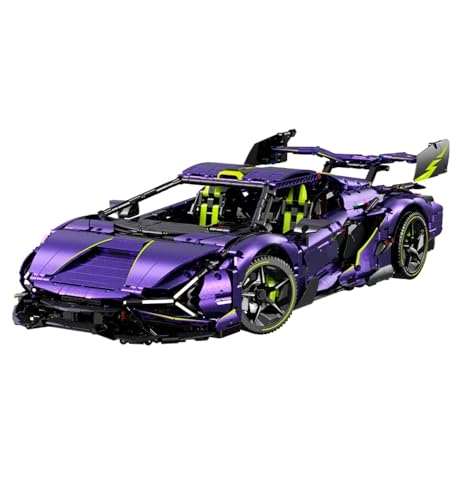 MOCSETS Technik Auto für Lamborghini Sian, Modellauto-Bausatz im Maßstab 1:8, Klemmbausteine Auto Modellbausatz aus 3654+ Teile (Ohne Originalkarton) von MOCSETS