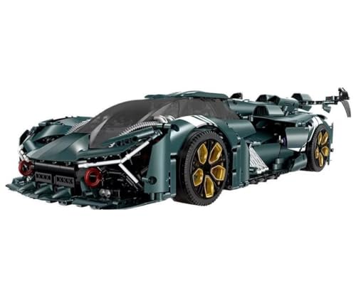 MOCSETS Technik Auto für Lamborghini Terzo Millennio, Modellauto-Bausatz im Maßstab 1:8, Klemmbausteine Auto Modellbausatz aus 3466+ Teile (Ohne Originalkarton) von MOCSETS