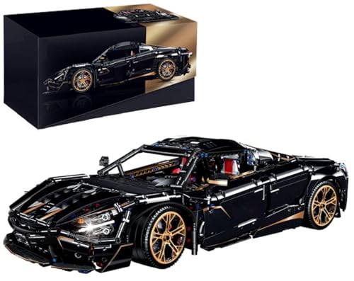 MOCSETS Technik Auto für McIaren 720S, Modellauto-Bausatz im Maßstab 1:8, Klemmbausteine Auto Modellbausatz aus 3658+ Teile ﻿ (Mit Originalkarton) von MOCSETS