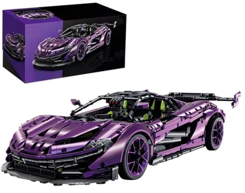 MOCSETS Technik Auto für McIaren P1, Modellauto-Bausatz im Maßstab 1:8, Klemmbausteine Auto Modellbausatz aus 3224+ Teile (Mit Originalkarton) von MOCSETS
