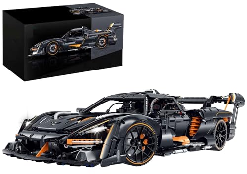 MOCSETS Technik Auto für McLaren Senna GTR, Modellauto-Bausatz im Maßstab 1:8, Klemmbausteine Auto Modellbausatz aus 3803+ Teile (Mit Originalkarton) von MOCSETS