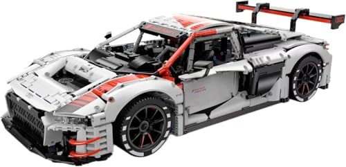 MOCSETS Technik Auto für Rastar Audi R8 LMS GT3, Modellauto-Bausatz im Maßstab 1:8, Klemmbausteine Auto aus 3314+ Teile (Ohne Originalkarton) von MOCSETS