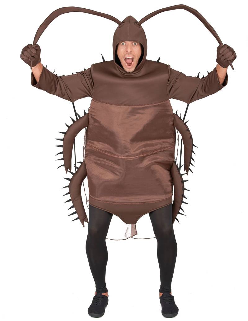 Kakerlaken-Kostüm Insektenkostüm braun-schwarz von KARNEVAL-MEGASTORE