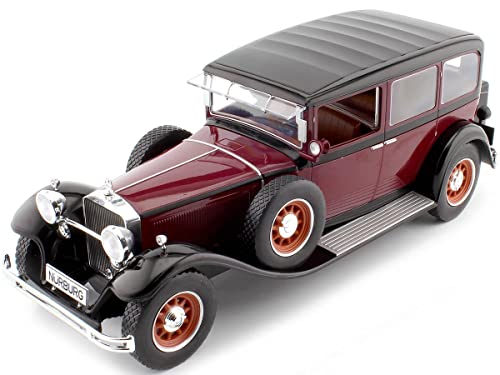 Modellfahrzeug Mercedes Typ Nürburg 460/460 K (W08), dunkelrot/schwarz, 1928. von Model Car Group