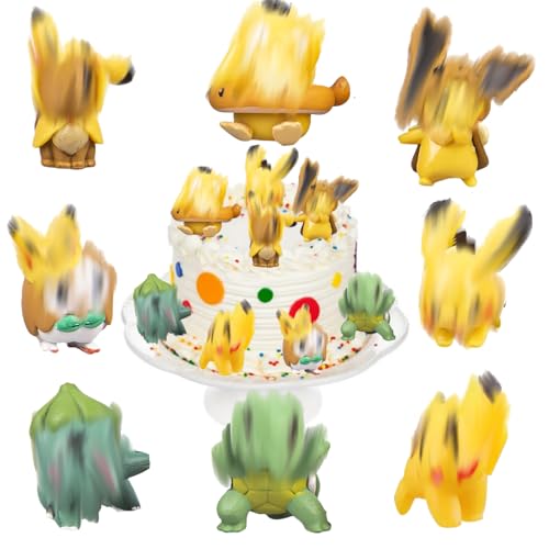 MODEQQ 8 Stück Mini Figuren Set Nicht Essbare, Figuren Tortendeko Junge Mädchen, Cartoon Mini Tortenfiguren, Kuchen Deko Kindergeburtstag, Cake Topper für Party Supplies (B) von MODEQQ