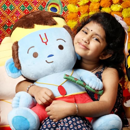 MODI TOYS Baby Krishna (Mega 55,9 cm) Plüschtier, ideal für Neugeborene, Säuglinge, Kleinkinder, Großeltern, am besten für Diwali, Babyparty, Geburtstag, Einweihungsparty, Teddybär-Panda von MODI TOYS