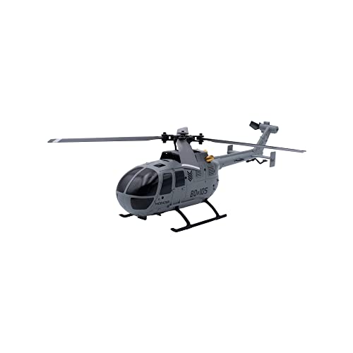 MODSTER BO-105 Flybarless RC Hubschrauber I 256 mm I RTF RC Helikopter inkl. 6-Achs-Fluglagenstabilisierung I Autostart/Autolandung, Grau von MODSTER