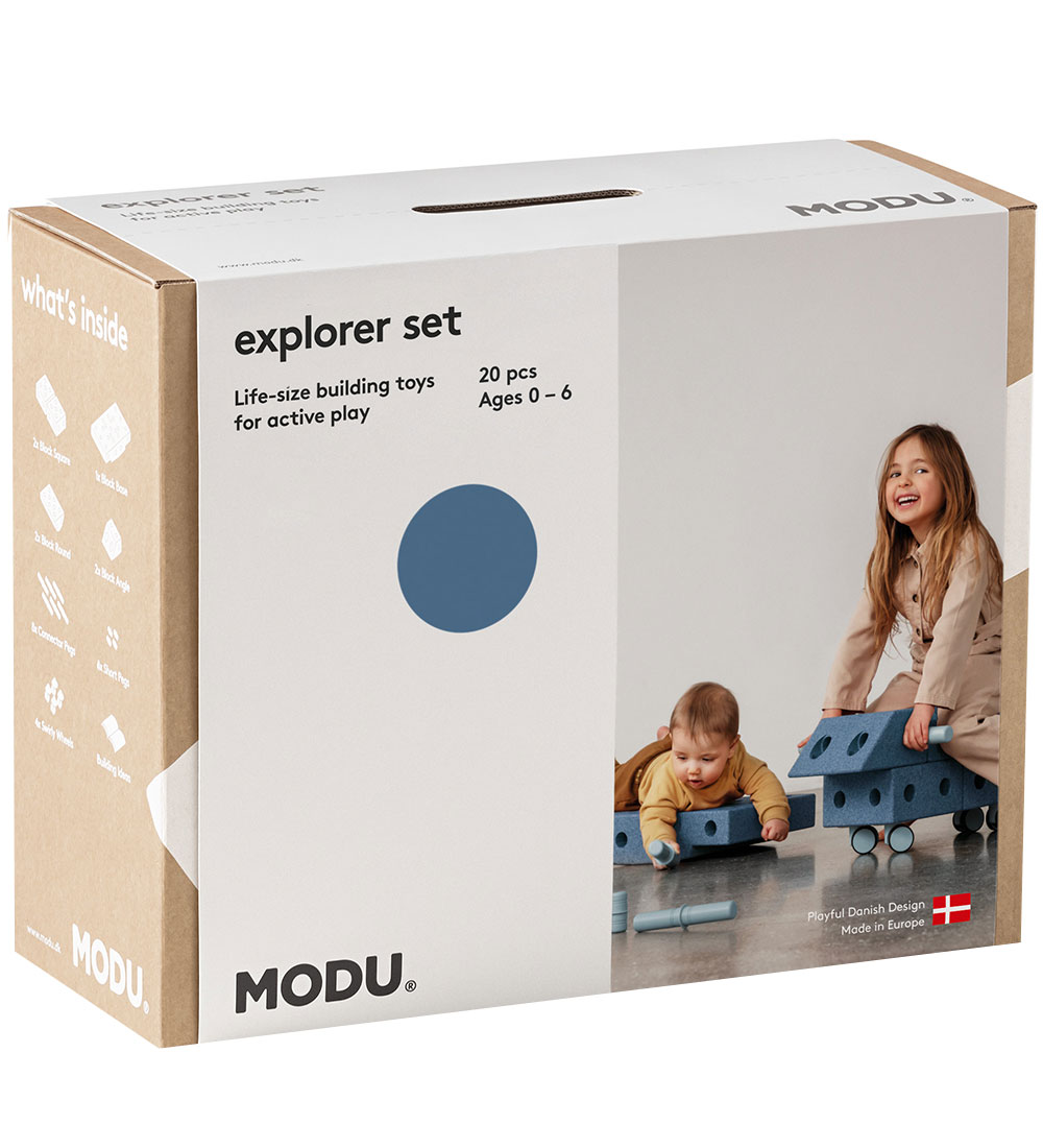 MODU Explorer Set - 20 Teile - 55x40x20 cm - Deep Blue/Sky Blue - MODU - One Size - Motorik Tiere MODU Explorer Set - 20 Teile - 55x40x20 cm - Deep Blue/Sky Blue - MODU - One Size - Motorik Tiere von MODU