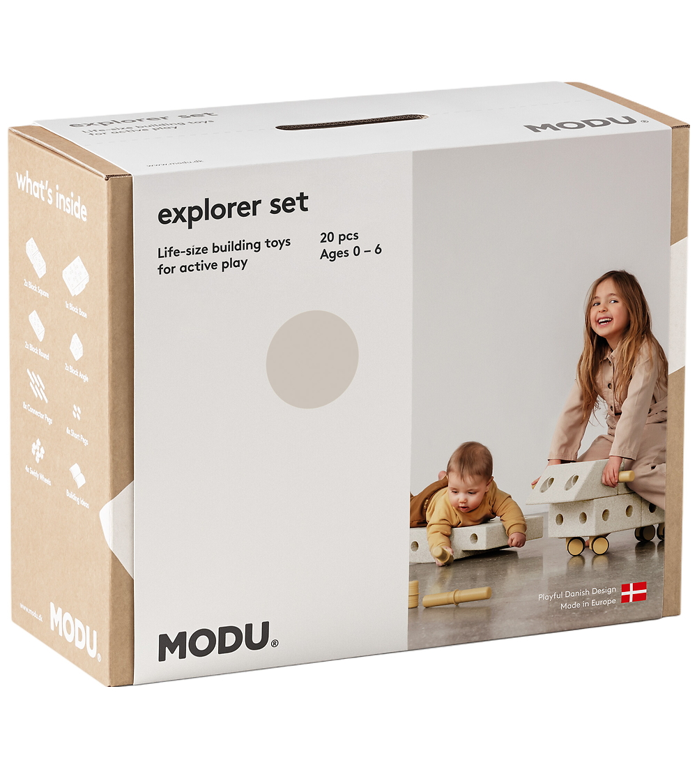 MODU Explorer Set - 20 Teile - 55x40x20 cm - Sand Grey/Honey Yel - MODU - One Size - Motorik Tiere MODU Explorer Set - 20 Teile - 55x40x20 cm - Sand Grey/Honey Yel - MODU - One Size - Motorik Tiere von MODU
