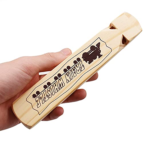 1 Stück Massivholz-Zugpfeife mit 4 Tönen, Lärmspielzeug und Kommandopfeife für Geburtstagsfeiern, Karnevals, Belohnungsspiele, Jubelutensilien oder Bildungszwecke. von MOFALA