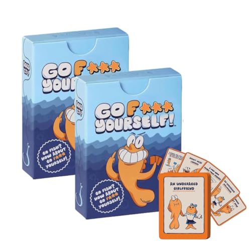 MOHXFE Go F Yourself Card Game,Go Fish,Fuk Game,Night Party Games for 2+ Players Family,Adult Fish Card,for Friends, Coworkers, Families (2PCS) von MOHXFE