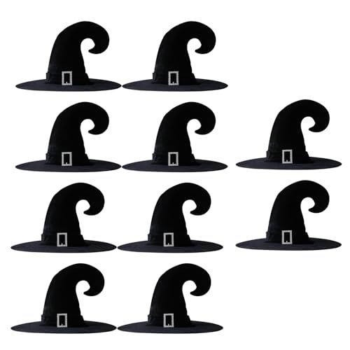 MOIDHSAG 10 Stück Samt Hexenhut Kollektion Für Halloween Festlichkeiten Unisex Zauberer Kopfbedeckungen Handgefertigte Kopfbedeckungen Zubehör MOIDHSAG 10 Stück Samt Hexenhut Kollektion Für Halloween Festlichkeiten Unisex Zauberer Kopfbedeckungen Handgefertigte Kopfbedeckungen Zubehör von MOIDHSAG