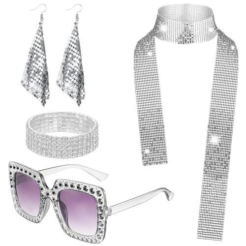 MOIDHSAG 1970er Jahre Cosplay Kostüm Zubehör Bling Ohrringe Lange Schal Hut Stirnband 1970er Jahre Cosplay Verkleidung MOIDHSAG 1970er Jahre Cosplay Kostüm Zubehör Bling Ohrringe Lange Schal Hut Stirnband 1970er Jahre Cosplay Verkleidung von MOIDHSAG