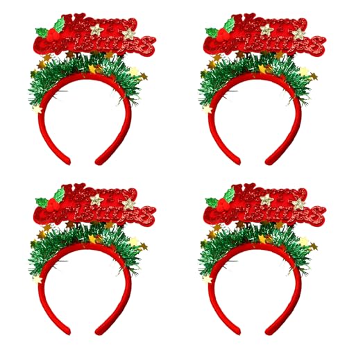 MOIDHSAG 4 Stück Weihnachts Buchstaben Haarbänder Elegante Festival Buchstaben Kopfbedeckungen Für Weihnachtsfeiern Damen Haarreifen Charm MOIDHSAG 4 Stück Weihnachts Buchstaben Haarbänder Elegante Festival Buchstaben Kopfbedeckungen Für Weihnachtsfeiern Damen Haarreifen Charm von MOIDHSAG