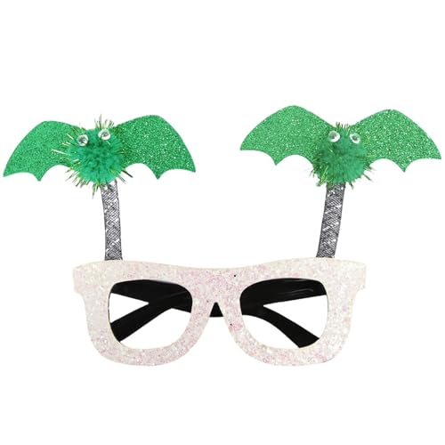 MOIDHSAG Halloween-Kostüm-Zubehör, glitzernde Fledermausflügel-Brille, Urlaubs-Brillen, Cosplay-Brillenrahmen für Festivals MOIDHSAG Halloween-Kostüm-Zubehör, glitzernde Fledermausflügel-Brille, Urlaubs-Brillen, Cosplay-Brillenrahmen für Festivals von MOIDHSAG