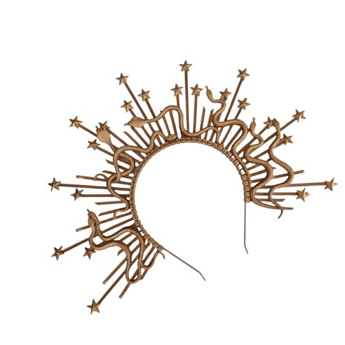 MOIDHSAG Modische Komplizierte Kronen Mit Schlangen Designs Haarschmuck Für Halloween Und Mottoparty Kostüme MOIDHSAG Modische Komplizierte Kronen Mit Schlangen Designs Haarschmuck Für Halloween Und Mottoparty Kostüme von MOIDHSAG
