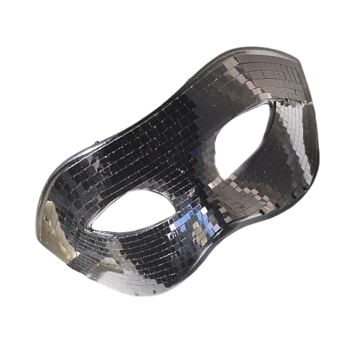 MOIDHSAG Silberne Maske Mit Glitzernden Designs Atmungsaktive Party Maske Charm Ornament Mit Auffälligen Designs Für Verschiedene Anlässe von MOIDHSAG
