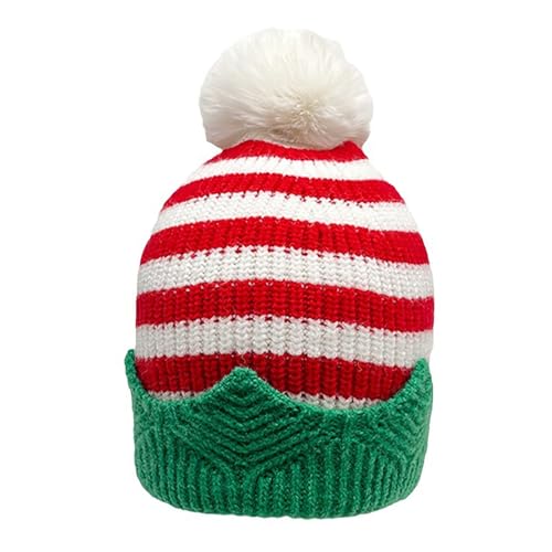 MOIDHSAG Weihnachtliche Kopfbedeckung, dicke Strickmütze für die Feiertage, bunte Outfits für Cosplay, Weihnachtsmann-Strickmütze MOIDHSAG Weihnachtliche Kopfbedeckung, dicke Strickmütze für die Feiertage, bunte Outfits für Cosplay, Weihnachtsmann-Strickmütze von MOIDHSAG