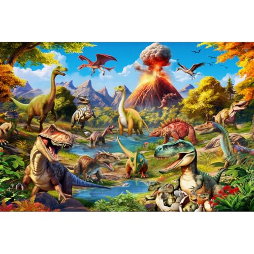 Puzzle 100 Teile für Kinder Puzzle für Kinder 100 Teile Puzzle Lernspielzeug für 5 6 7 8 9 Mädchen und Jungen - Dinosaurierwelt Puzzle 100 Teile für Kinder Puzzle für Kinder 100 Teile Puzzle Lernspielzeug für 5 6 7 8 9 Mädchen und Jungen - Dinosaurierwelt von MOJIGE