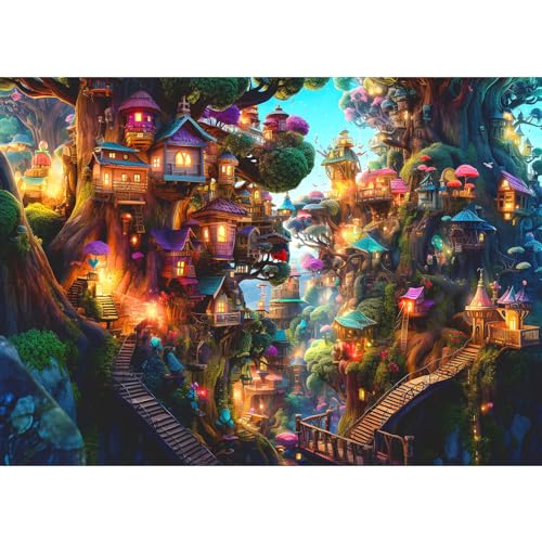 Puzzle 1000 Teile,Puzzle Erwachsene, EIN Herausforderndes Rätsel,Puzzlespiele für Die Ganze Familie,Geschenke für Frauen,Geschenke für Männer,Thema:Fantasie-Baumhäuser Puzzle 1000 Teile,Puzzle Erwachsene, EIN Herausforderndes Rätsel,Puzzlespiele für Die Ganze Familie,Geschenke für Frauen,Geschenke für Männer,Thema:Fantasie-Baumhäuser von MOJIGE