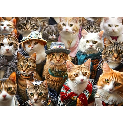 Puzzle 1000 Teile,Puzzle Erwachsene, EIN Herausforderndes Rätsel,Puzzlespiele für Die Ganze Familie,Geschenke für Frauen,Geschenke für Männer,Thema:Fashion Cat-Kollektion Puzzle 1000 Teile,Puzzle Erwachsene, EIN Herausforderndes Rätsel,Puzzlespiele für Die Ganze Familie,Geschenke für Frauen,Geschenke für Männer,Thema:Fashion Cat-Kollektion von MOJIGE
