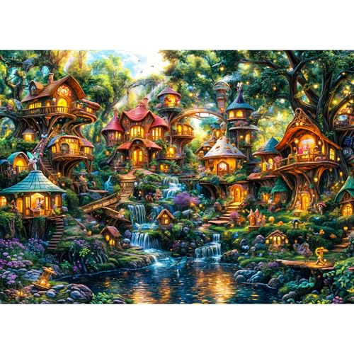 Puzzle 1000 Teile,Puzzle Erwachsene, EIN Herausforderndes Rätsel,Puzzlespiele für Die Ganze Familie,Geschenke für Frauen,Geschenke für Männer,Thema:Kleines Elfendorf Puzzle 1000 Teile,Puzzle Erwachsene, EIN Herausforderndes Rätsel,Puzzlespiele für Die Ganze Familie,Geschenke für Frauen,Geschenke für Männer,Thema:Kleines Elfendorf von MOJIGE
