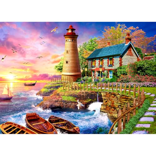 Puzzle 1000 Teile,Puzzle Erwachsene, EIN Herausforderndes Rätsel,Puzzlespiele für Die Ganze Familie,Geschenke für Frauen,Geschenke für Männer,Thema:Leuchtturm am Meer Puzzle 1000 Teile,Puzzle Erwachsene, EIN Herausforderndes Rätsel,Puzzlespiele für Die Ganze Familie,Geschenke für Frauen,Geschenke für Männer,Thema:Leuchtturm am Meer von MOJIGE