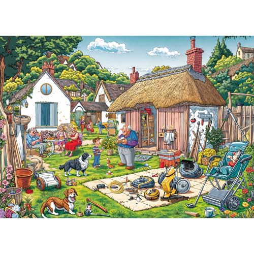 Puzzle 1000 Teile,Puzzle Erwachsene, EIN Herausforderndes Rätsel,Puzzlespiele für Die Ganze Familie,Geschenke für Frauen,Geschenke für Männer,Thema:Warmer Innenhof von MOJIGE