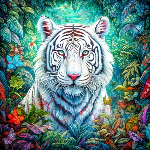 Puzzle 1024 Teile,Puzzle Erwachsene, EIN Herausforderndes Rätsel,Puzzlespiele für Die Ganze Familie,Geschenke für Frauen,Geschenke für Männer,Thema:Weißer Tiger Puzzle 1024 Teile,Puzzle Erwachsene, EIN Herausforderndes Rätsel,Puzzlespiele für Die Ganze Familie,Geschenke für Frauen,Geschenke für Männer,Thema:Weißer Tiger von MOJIGE