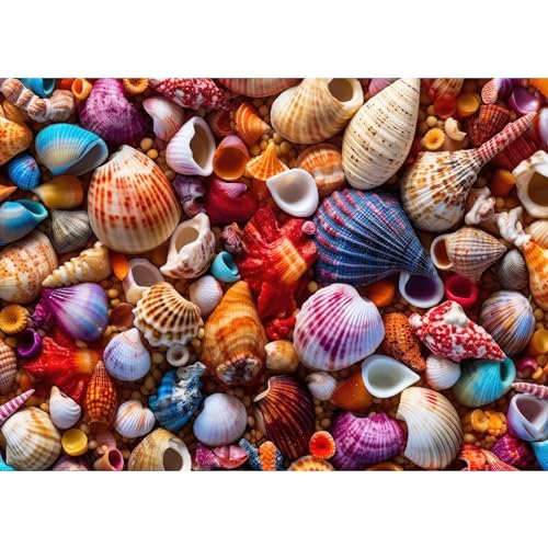 Puzzle für Erwachsene, 1000, Puzzles für Erwachsene, herausfordernde Puzzle, Puzzle-Spiel für das Ganze für Frauen, Geschenke für Männer, Thema: bunte Muschel Puzzle für Erwachsene, 1000, Puzzles für Erwachsene, herausfordernde Puzzle, Puzzle-Spiel für das Ganze für Frauen, Geschenke für Männer, Thema: bunte Muschel von MOJIGE