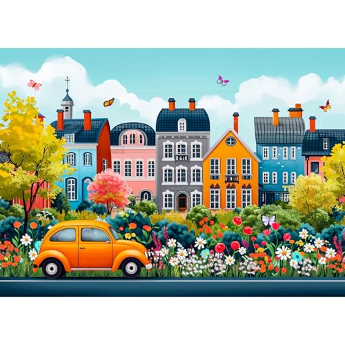 Puzzle für Erwachsene, 1000, Puzzles für Erwachsene, herausfordernde Puzzles, Puzzle-Spiel für das Ganze für Frauen, Geschenke für Männer, Thema: Kleinstadtlandschaft Puzzle für Erwachsene, 1000, Puzzles für Erwachsene, herausfordernde Puzzles, Puzzle-Spiel für das Ganze für Frauen, Geschenke für Männer, Thema: Kleinstadtlandschaft von MOJIGE