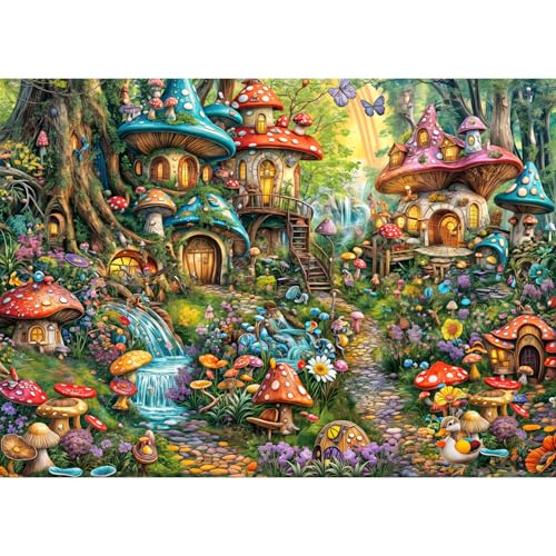 Puzzle für Erwachsene, 1000, unmögliches Puzzle für Erwachsene, Lernspiele. Herausfordernde Puzzles, Puzzle-Spiel für das Ganze für Frauen, Geschenke für Männer, Thema: Pilzgarten Puzzle für Erwachsene, 1000, unmögliches Puzzle für Erwachsene, Lernspiele. Herausfordernde Puzzles, Puzzle-Spiel für das Ganze für Frauen, Geschenke für Männer, Thema: Pilzgarten von MOJIGE