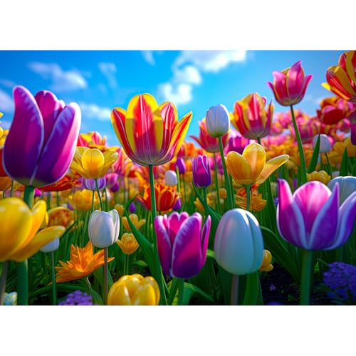 Puzzle für Erwachsene, 1000 Puzzles für Erwachsene, herausfordernde Puzzle, Puzzle-Spiel für das Ganze für Frauen, Geschenke für Männer, Thema: bunte Blütenblätter Puzzle für Erwachsene, 1000 Puzzles für Erwachsene, herausfordernde Puzzle, Puzzle-Spiel für das Ganze für Frauen, Geschenke für Männer, Thema: bunte Blütenblätter von MOJIGE