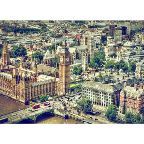 Puzzles 1000 Teile für Erwachsene, Puzzle für Erwachsene, 1000-teiliges Puzzle, herausforderndes Spiel für das Ganze für Frauen, Geschenke für Männer, Puzzle, Thema: Big Ben Luftansicht Puzzles 1000 Teile für Erwachsene, Puzzle für Erwachsene, 1000-teiliges Puzzle, herausforderndes Spiel für das Ganze für Frauen, Geschenke für Männer, Puzzle, Thema: Big Ben Luftansicht von MOJIGE