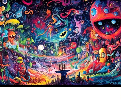 Puzzles 1000 Teile für Erwachsene, Puzzle für Erwachsene, 1000-teiliges Puzzle, herausforderndes Spiel für das Ganze für Frauen, Geschenke für Männer, Puzzle, Thema: Fantastische Alien-Welt Puzzles 1000 Teile für Erwachsene, Puzzle für Erwachsene, 1000-teiliges Puzzle, herausforderndes Spiel für das Ganze für Frauen, Geschenke für Männer, Puzzle, Thema: Fantastische Alien-Welt von MOJIGE