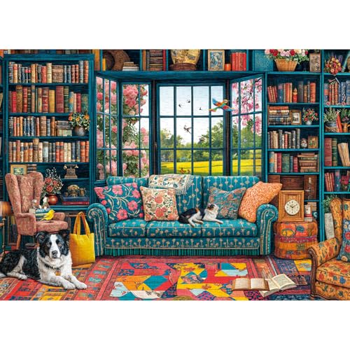 Puzzles 1000 Teile für Erwachsene, Puzzle für Erwachsene, 1000-teiliges Puzzle, herausforderndes Spiel für das Ganze für Frauen, Geschenke für Männer, Thema: Gemütliches Studium Puzzles 1000 Teile für Erwachsene, Puzzle für Erwachsene, 1000-teiliges Puzzle, herausforderndes Spiel für das Ganze für Frauen, Geschenke für Männer, Thema: Gemütliches Studium von MOJIGE