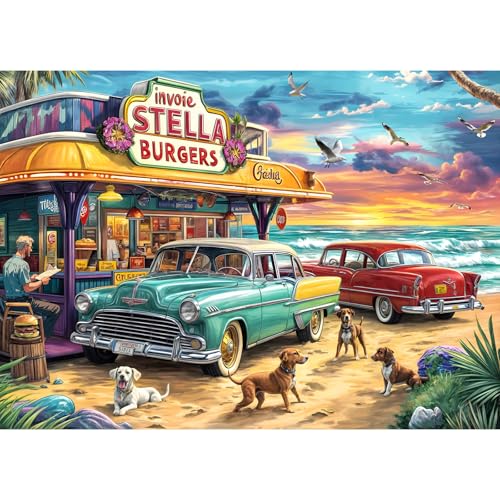 Puzzles 1000 Teile für Erwachsene, Puzzle für Erwachsene, 1000-teiliges Puzzle, herausforderndes Spiel für das Ganze für Frauen, Geschenke für Männer, Thema: Seaview Campground Puzzles 1000 Teile für Erwachsene, Puzzle für Erwachsene, 1000-teiliges Puzzle, herausforderndes Spiel für das Ganze für Frauen, Geschenke für Männer, Thema: Seaview Campground von MOJIGE